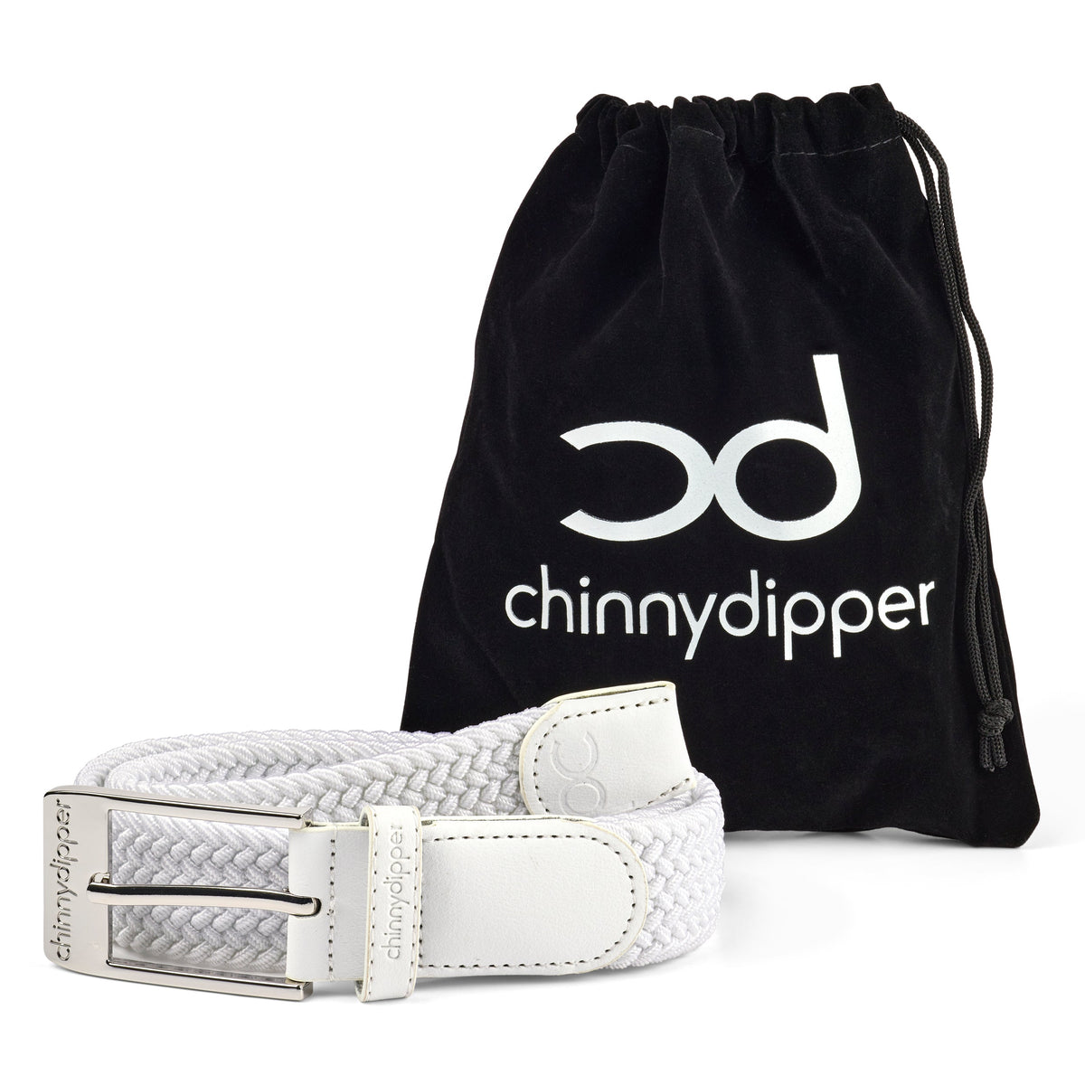Chinnydipper White Braided Junior Golf Belt